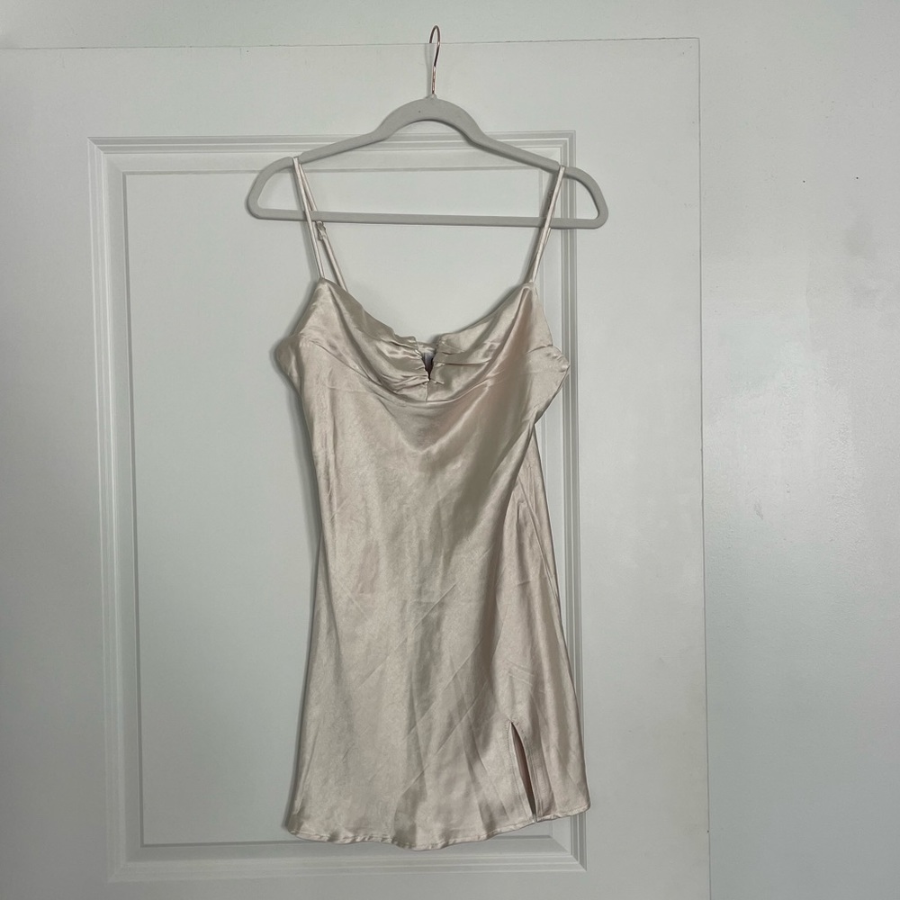 Hewlett Mini Dress in Champagne